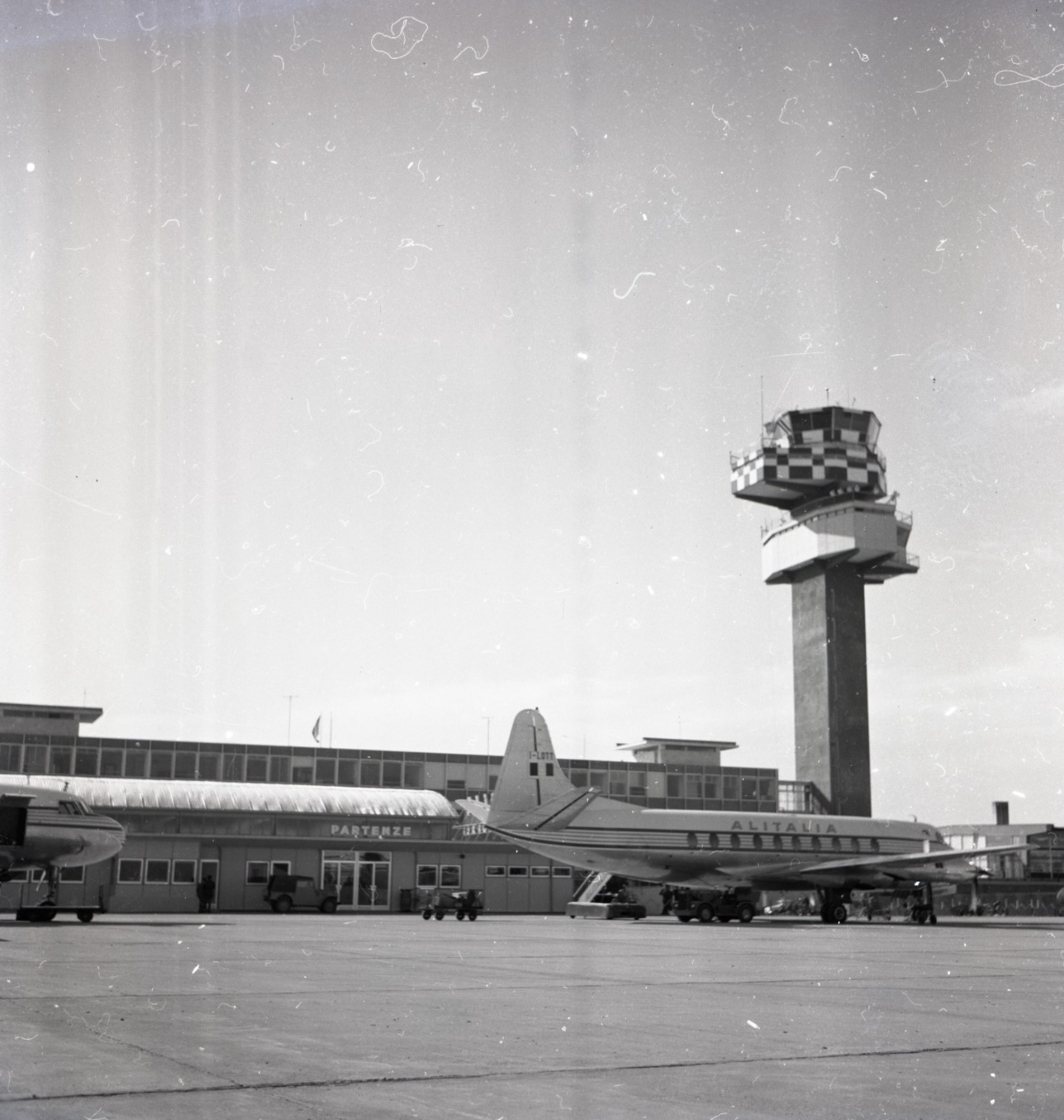 View of runways and control tower - 1960